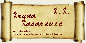 Kruna Kašarević vizit kartica